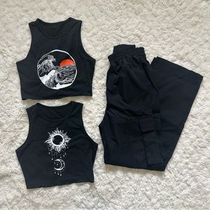 Crop Tanks & Pants Set